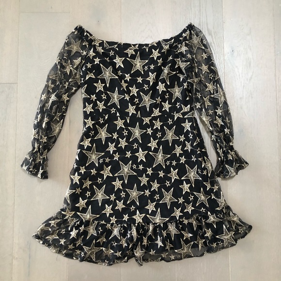 Sam Edelman Dresses & Skirts - Sam Edelman Star Embroidery Off Shoulder Dress